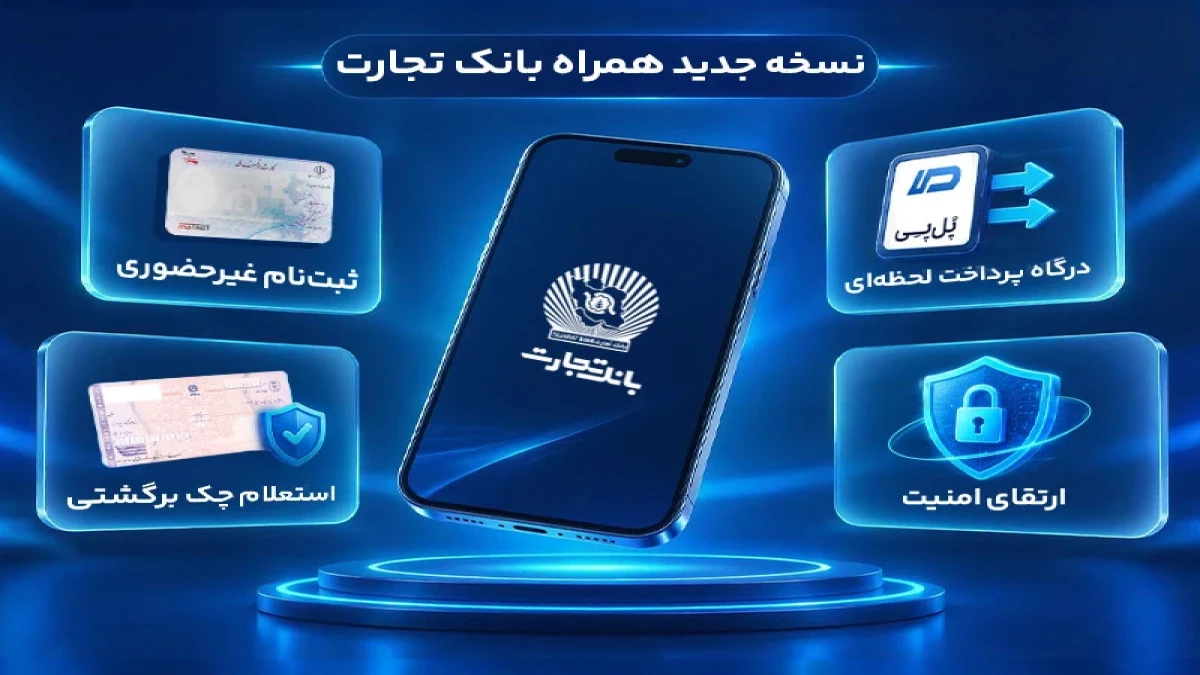رونمایی از نسخه جدید همراه‌بانک تجارت با قابلیت‌های نوین و امنیت پیشرفته